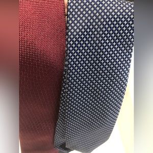 Lot of 2 skinny men’s ties de fursac and Hugo boss